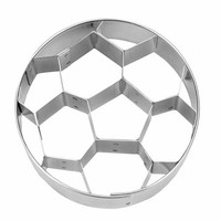 StäDter PräGe-Ausstecher FußBall Ausstechform PläTzchenform Keks Edelstahl Ø 6Cm