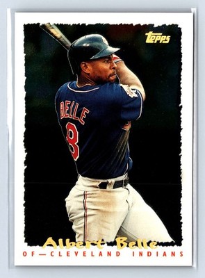 1995 Topps #293 Albert Belle CyberStats (Spectralight)