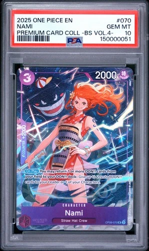 One Piece Nami Premium Card Collection BS Volume 4 OP09-070 PSA 10 Gem Mint