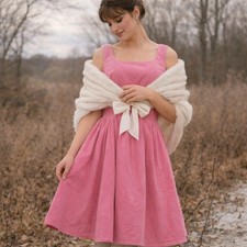 Isaac Mizrahi Target Corduroy Dress Sleeveless Pink Size Med Sleeveless Coquette