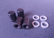 Lambretta Sip Tubeless Wheel Rim Black Nuts & Nord Lock Washers  Li,Sx,TV,Gp