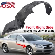 New Front, Passenger Side Fender Liner For Chevrolet Malibu 2008-2012