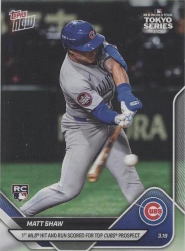 2025 Topps Heritage High Number Matt Shaw RC Green Refractor #03 