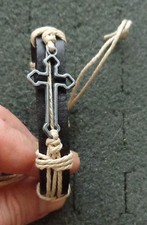 men bracelet cross leather 7