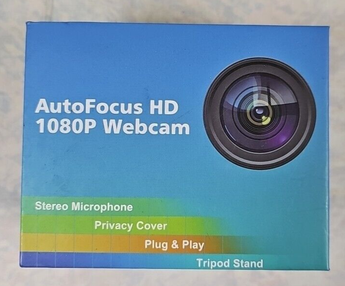 New RoHS-Certified HD 1080P Autofocus Webcam with Tripod Stand-image