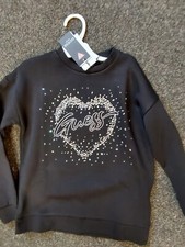 SALE NEW GIRLS BLACK GUESS SWEATSHIRT SIZES 8 YRS  10 YRS  14 YRS  16 YRS