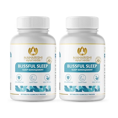 2 x Maharishi Ayurveda Blissful Sleep 60 Tablets each Ayurvedic Herbal