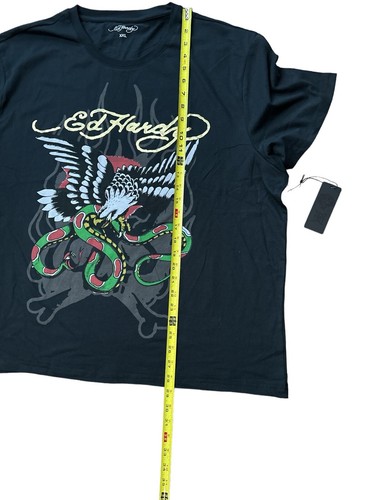 Ed Hardy Men’s Black Graphic T-Shirt Size XXL Eagle/Snake/Tattoo/Designer Tee - Picture 5 of 9