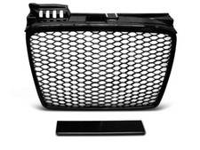 KÜHLERGRILL SPORTGRILL GRAU5 PASSEND FÜR AUDI A4 B7 11.04-03.08 GLÄNZEND-SCHWARZ
