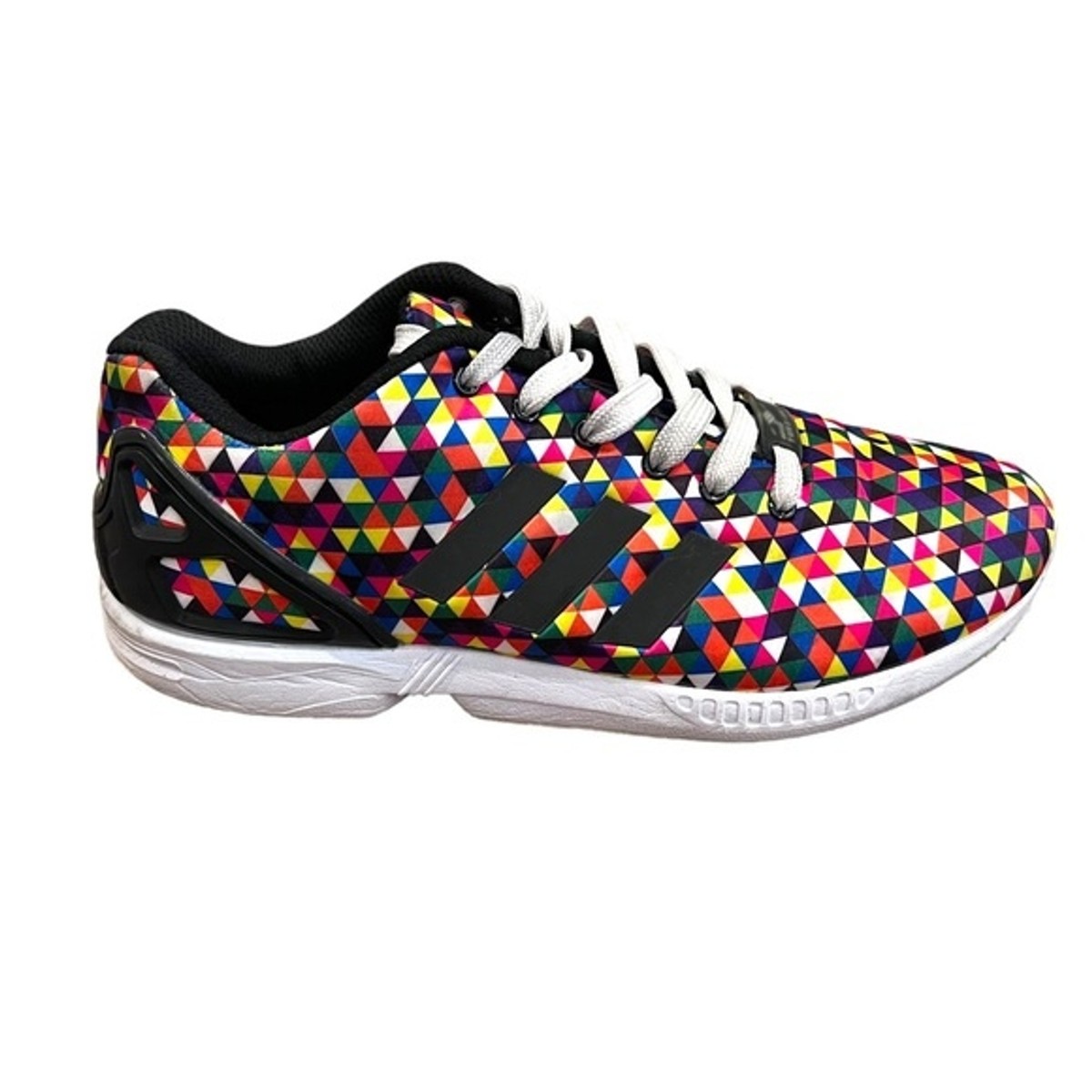 Adidas Originals Torsion ZX Flux Multicolor Prism Rainbow Running Shoes Sz 8 Adidas Torsion ZX Flux MultiColor Prism Running Shoes M19845  main image 4
