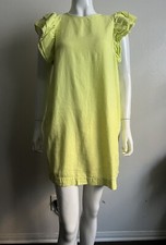 A New Day Women’s Sleeveless Mini Dress With Pockets Limón Green Color Small