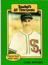 1987 Baseball's All-Time Greats Luke Appling Baseball Card