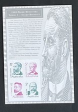 1994 REPLICA CARD No.32 PRIME MINISTERS STAMP BOOKLET 1969 DECIMAL STAMPS - NEW