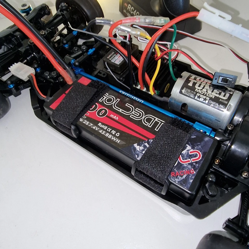 Tamiya TT02 TT02B TT02R TT02S Klettbatteriehalterung - Bild 3 von 4