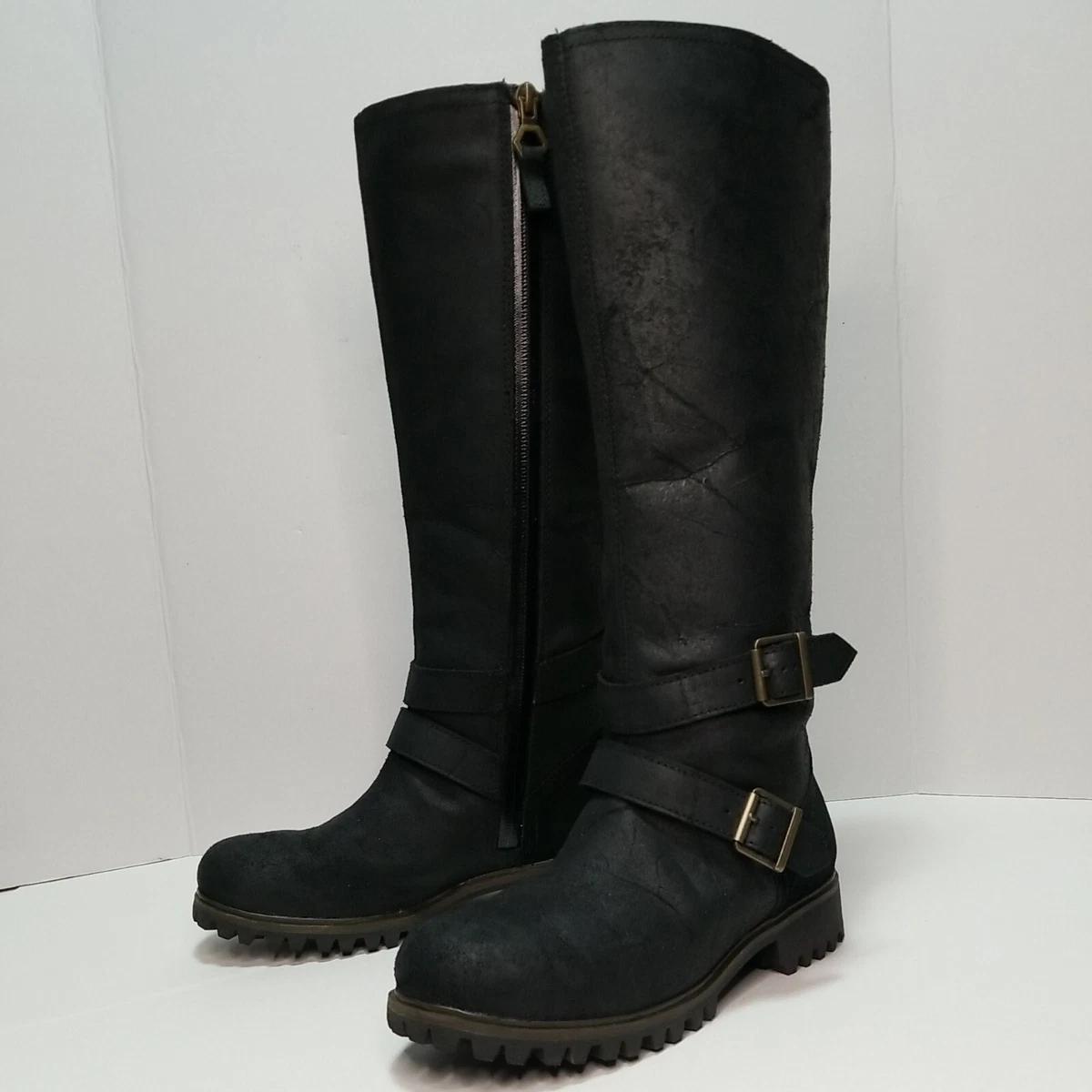 Timberland Women s Wheelwright Tall Waterproof Boots size 6 Black reverse nubuck