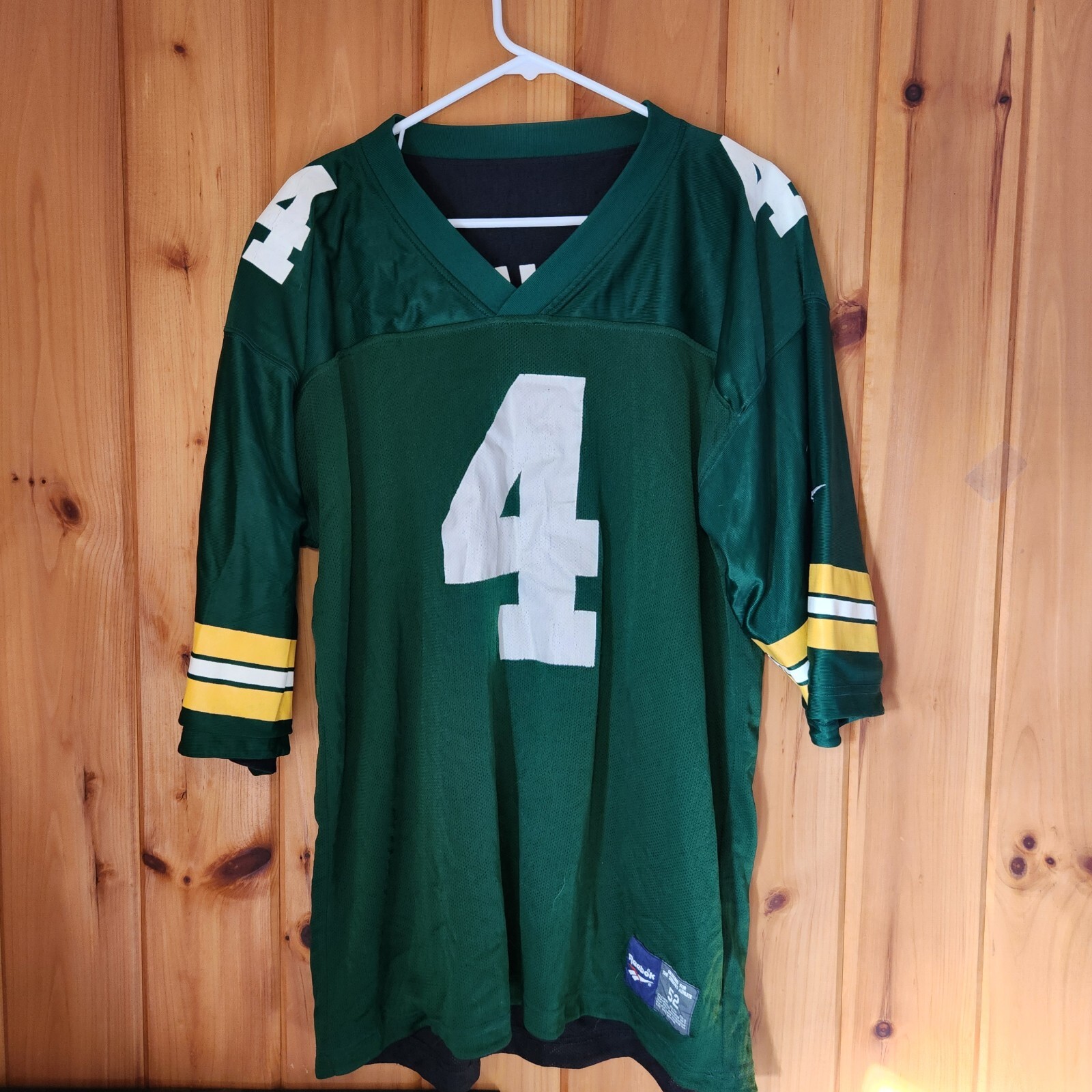 Vintage  Brett Favre #4 Green Bay Packers Reebok Reversible Jersey Size 52