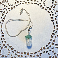 HANDMADE SEA GLASS, PEARL AND BEAD BEACHY PENDANT-18  