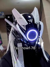 Cyberpunk Technology Sense Helmet Luminous Mask LED Rhythm Helmet Accessory Gift