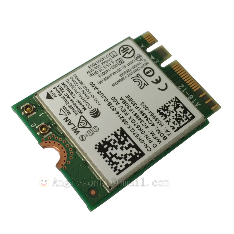 Intel 7265AC 867m WiFi WLAN Card BT4.0 for DELL E7470 E7270 E7440 XPS12 13 15 18 - Image 3 of 4