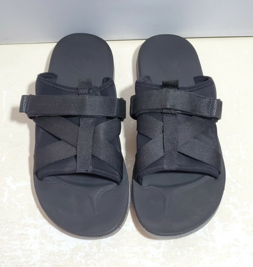 Volcom Black Adjustable Strap Slides Sandals Flip… - image 4
