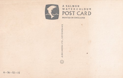 Vintage Salmon Postcard - Phyllis M Purser - Cute Child collecting fallen leaves - Picture 2 of 2
