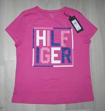Tommy Hilfiger Pink T-shirt Girls Sz Large 12-14 BNWT short sleeve