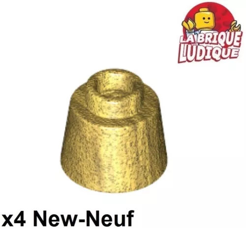 LEGO 4x Kegelbund Inverted 1 1/6x1 1/6x2/3 (Fez) Or Golden / Pearl Gold 85975