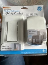 GE Wireless Remote Wall Switch Light Control  W/Outlet Receiver # 18279 New