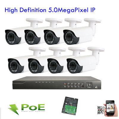 Amview 8Ch Network 12MP NVR 5MP PoE IP ONVIF Surveillance Security Camera System