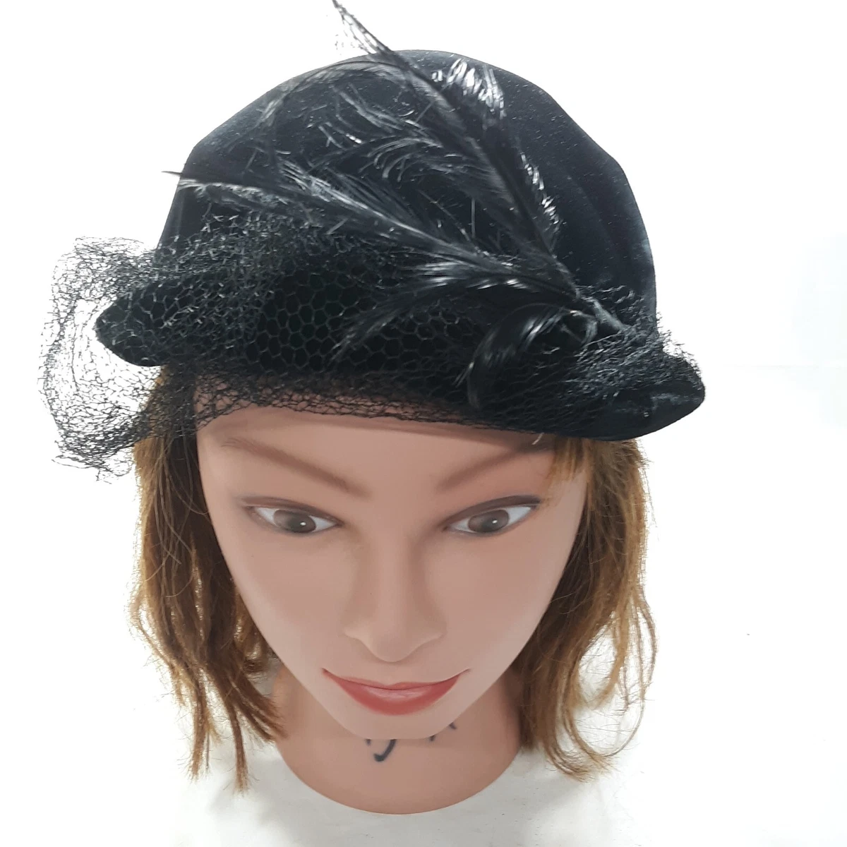 vintage boho whimsigoth black beaded flapper hat Flapper Black Vintage Hats for Women for sale | eBay main image 3