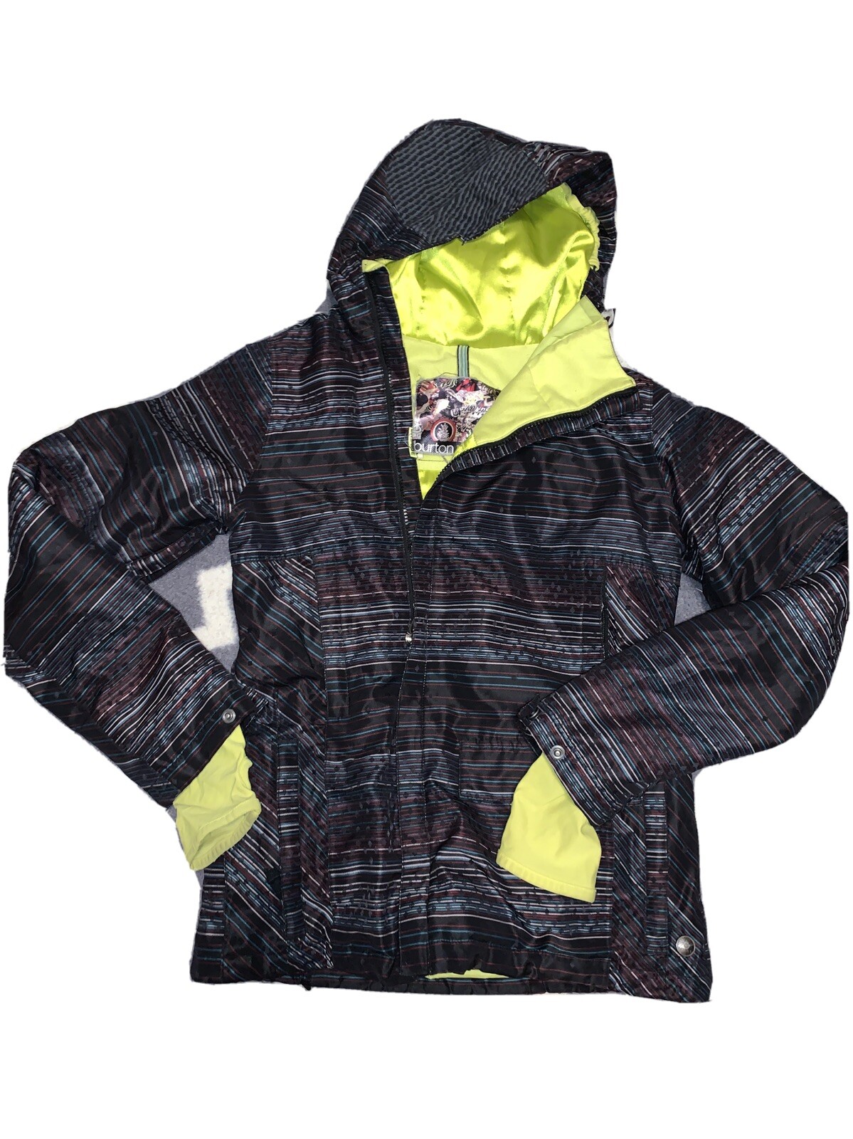 Burton Size Small Black Rainbow Striped 