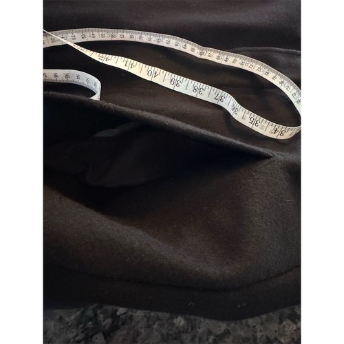 Perry Ellis Men's Black Wool Blend Overcoat Size M Stand-Up Collar - Picture 14 of 15