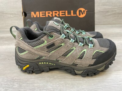 Merrell MOAB 2 Women's Sneaker Gray Leather Hiking 6 Outdoor Trail Water Shoes