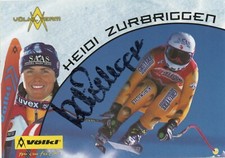 Heidi Zurbriggen (narty alpejskie Szwajcaria, srebrne mistrzostwa świata 1996 i 97), sygn. AK