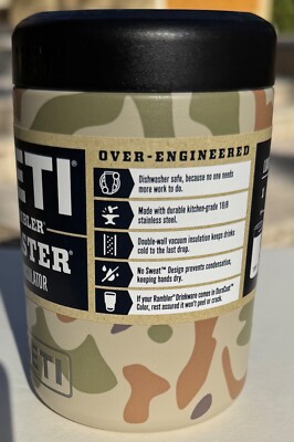 YETI New TAN CAMO 12 Oz Colster Rambler Can Insulator Duck
