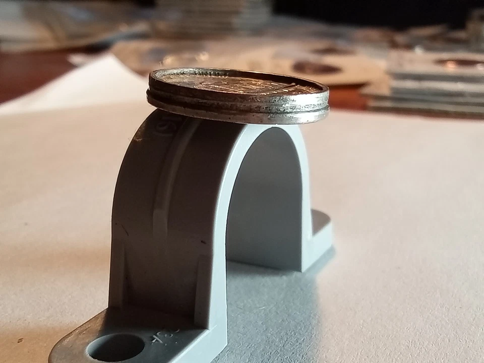 Troquel tapado profundo P Triple Planchet Jefferson Nickel 1988 Foto 2 de 4