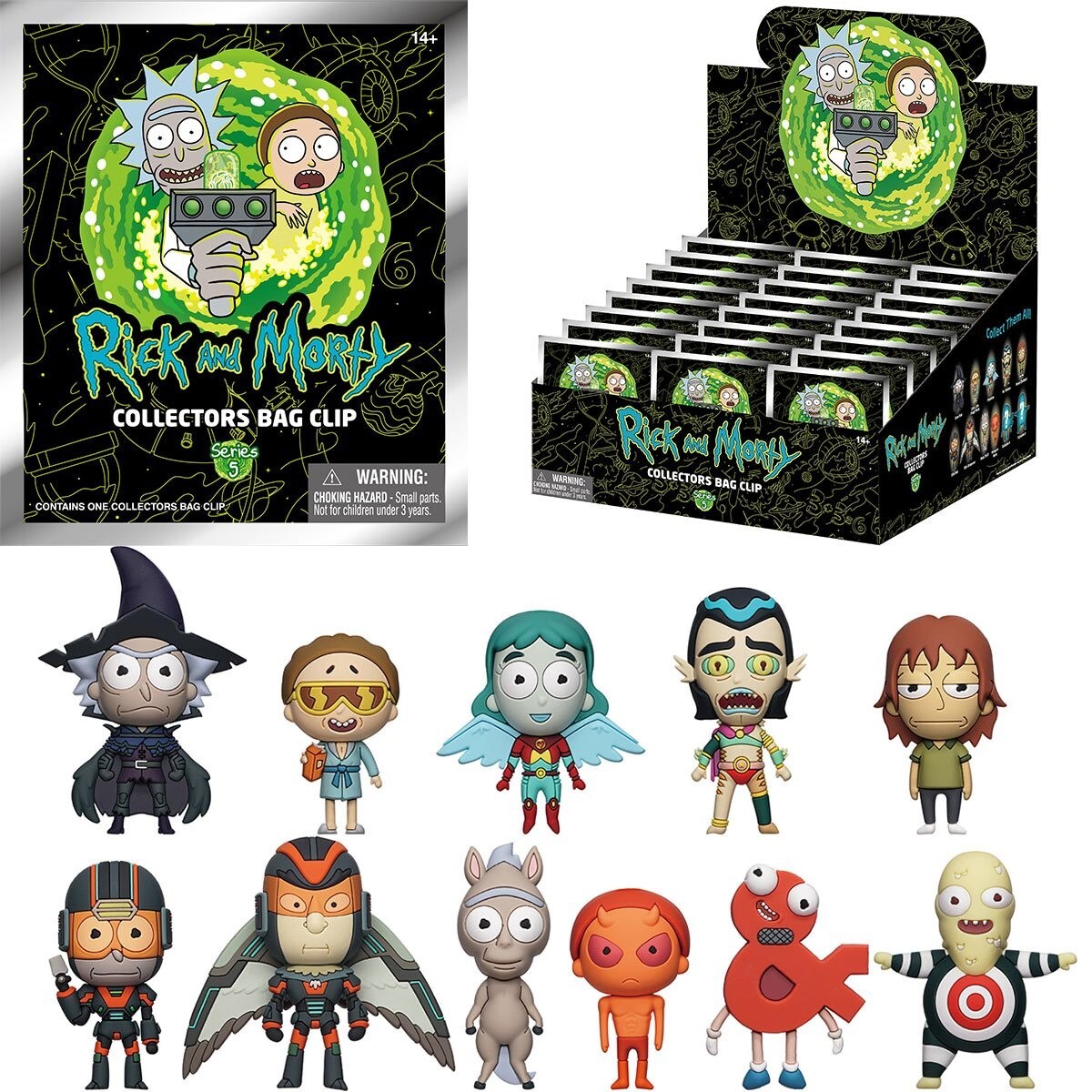 Rick and Morty 10th Anniversary S5 3D Bag Clip - 1 Random Figure