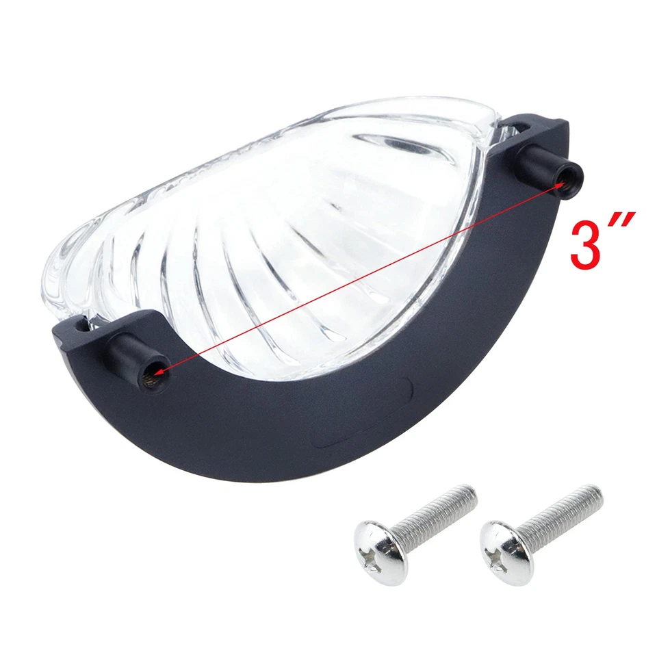 Tiradores de taza de gabinete de vidrio transparente con centros de orificio de 3" vidrio festoneado tirador de taza redonda... Foto 3 de 4