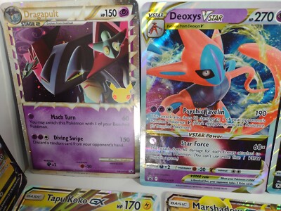 ポケモンカード 40枚セット DP/L1/PtR/XY/δ種/VSTAR/GX JUMBO Deoxys Vstar, Pikachu & Zekrom GX, Dragapult, Shinys,V-union
