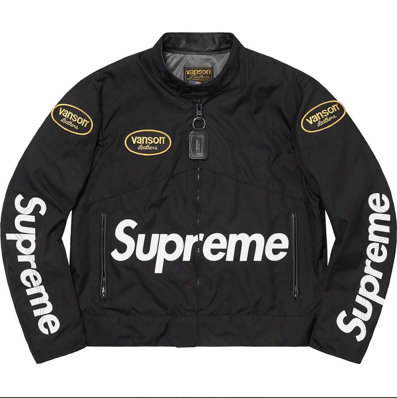 Supreme Vanson Leathers Cordura Mesh Jacket Black Men's - SS22 - US