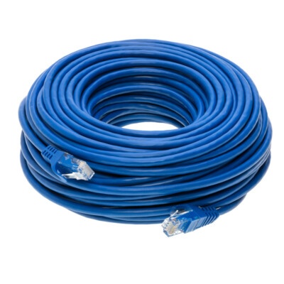 CAT5e Ethernet Patch Cable RJ-45 Internet Cord Blue 25FT- 200FT Multi-Pack LOT