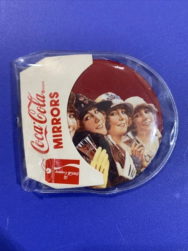 Vintage Coca Cola Pocket Mirror 1990 2.5" Mirror 4 Girls Original Packaging  M
