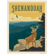 Shenandoah National Park Virginia Decal 26 x 34 Peel and Stick Graphic Vintage