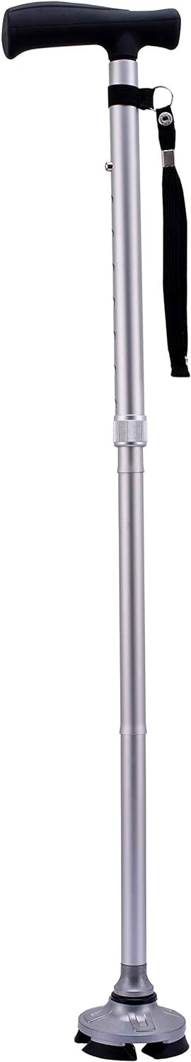 Hurry Along, Elderly Gift, 4 Feet and Light, Best Walking Cane, - Silver