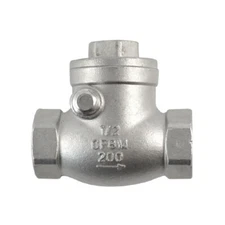 1/2" inch Swing one-way Check Valve Stainless Steel NPT Threaded 200PSI CF8M