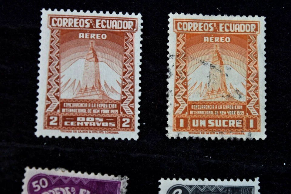ECUADOR   1939  S C 73 + S C80+ S C84 + S RA41+ RA 48+ RA55 USED - Image 3 of 4