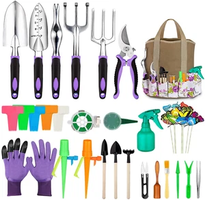Ensemble d'outils de jardin Tudoccy 83 Pièce, Ensemble d'outils sucants inclus, Alum lourd