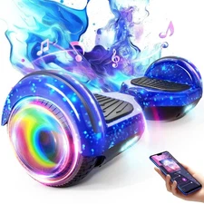 Electric Hoverboard LED Wheels Bluetooth Music Self-Balancing e-Scooter for Kids