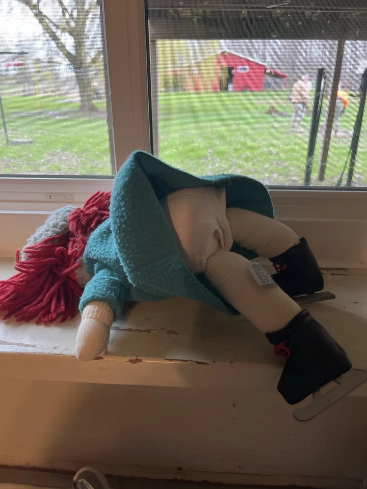 Vintage 1990 Eden 15” Madeline Plush Doll Toy with Ice Skating Outfit - Image 4 of 4