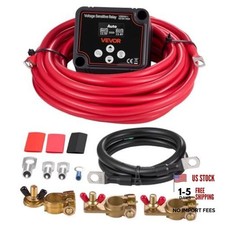 Dual Battery Isolator Kit, 12V 140 Amp 20 ft 6AWG, 140 AMP Kit for Lithium